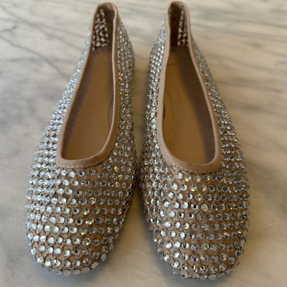Never worn Mango rhinestone ballet flats size 7 - Picture 4 of 9